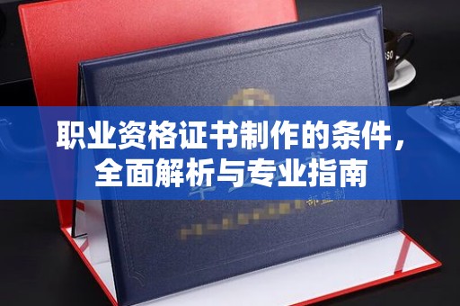 茄子河职业资格证书制作的条件，全面解析与专业指南